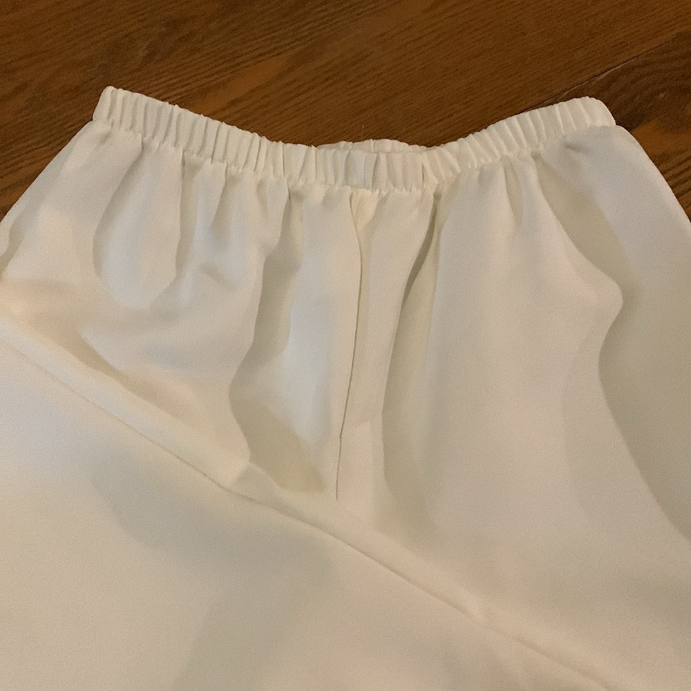 Vintage High Waisted White Trousers Pants - Picture 5 of 6